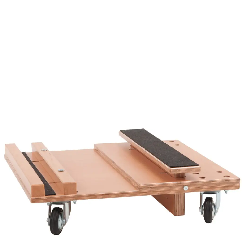 Produktfoto Transport und Lagerwagen für Stapelstühle, auf Rollen, Stapelstühle schwarz Schniedersitzt Möbel für gute Gäste
