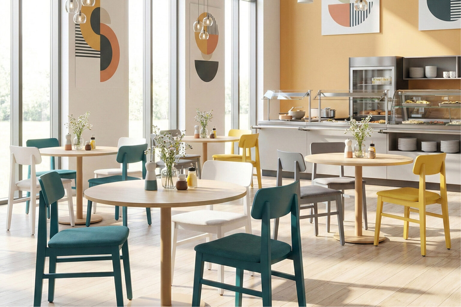 Einrichtung Kantine Planung Stuhl Linus Schniedersitzt Möbel für gute Gäste