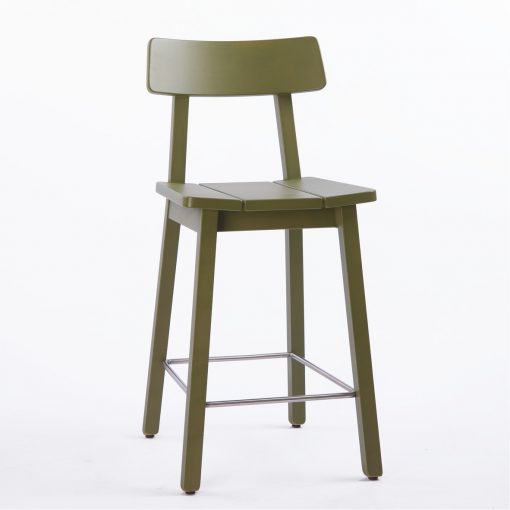 Barhocker Arne 10272-A Sitzhöhe 65 cm, Buche Beizfarbton Laubgrün, Schniedersitzt Möbel für gute Gäste