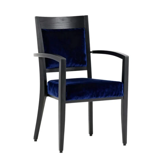 12882 Restaurantstuhl Frieda mit Armlehnen stapelbar Schniedersitzt Möble für gute Gäste