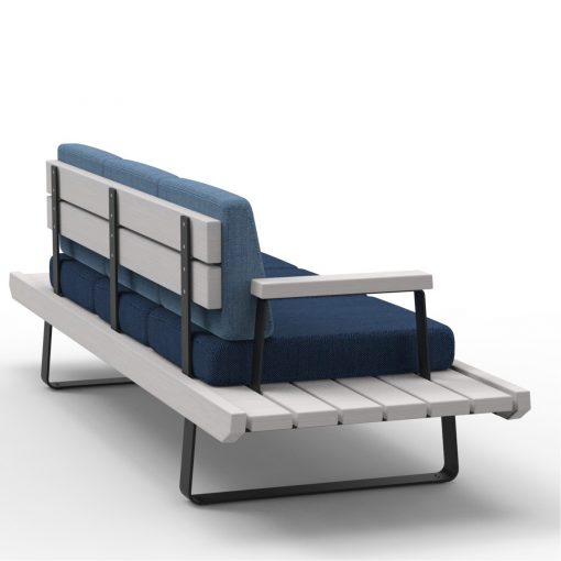 Terrassenmöbel für die Außengastronomie, Serie Osis, Gastronomiemöbel Lounge-Sofa für die Terrasse, überdachten Außenbereich