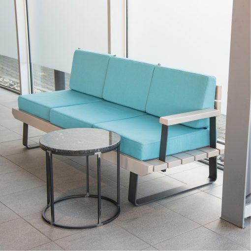 Terrassenmöbel für die Außengastronomie, Serie Osis, Gastronomiemöbel Lounge-Sofa für die Terrasse, überdachten Außenbereich