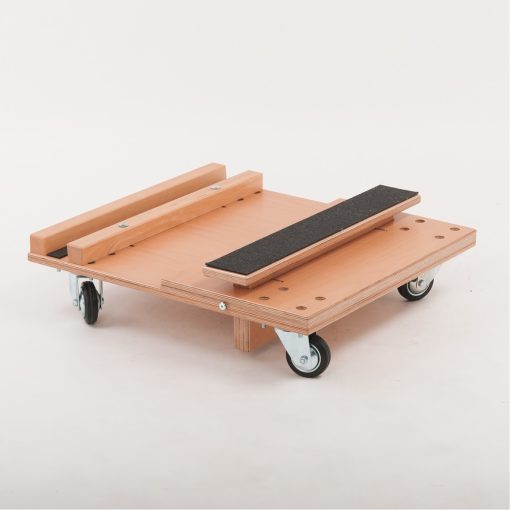 Produktfoto Transport und Lagerwagen für Stapelstühle, auf Rollen, Stapelstühle schwarz Schniedersitzt Möbel für gute Gäste