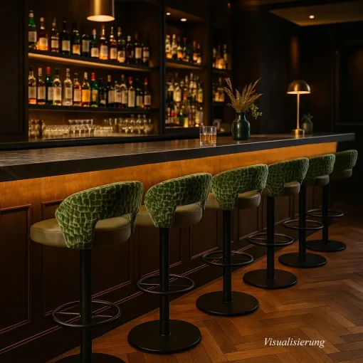 Visualisierung, Hotelbar mit Barhockern