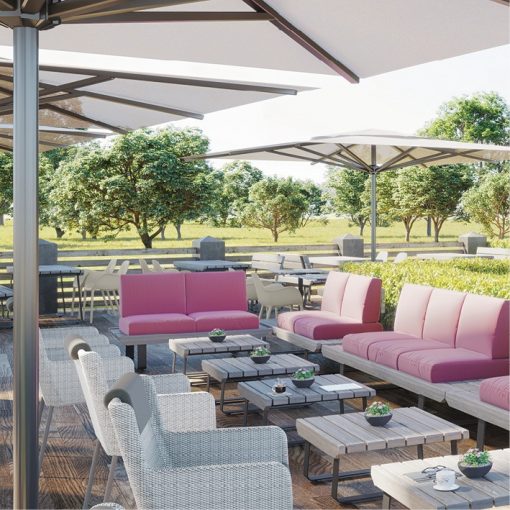 Lounge-Tisch Terrassenmöbel Seire Osis, Gartenbänke Sofa Tische Outdoor Möbel
