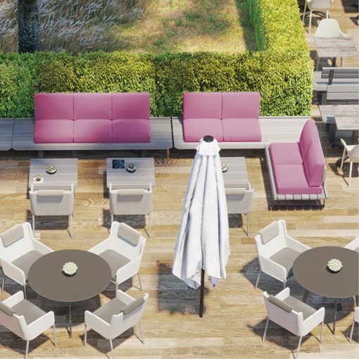 Lounge-Sofa Terrassenmöbel Seire Osis, Gartenbänke Sofa Tische Outdoor Möbel