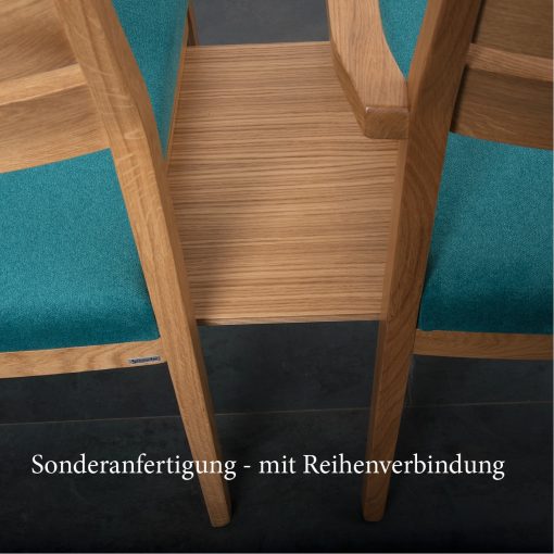 Stapelstuhl Jakob mit Reihenverbindung Einrichtung Kirche Stuhlfabrik Schnieder Objekteinrichtung