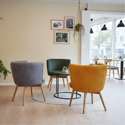 Visualisierung Café Einrichtung Sessel Gretie Schniedersitzt Möbel für gute Gäste