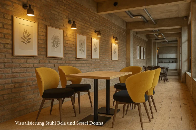 Visualisierung Stuhl Bela und Sessel Donna Schniedersitzt Möbel für gute Gäste3