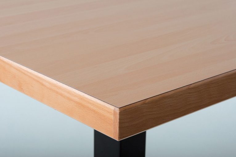 Tischplatte 50 mm HPL mit Massivholzkante | schnieder